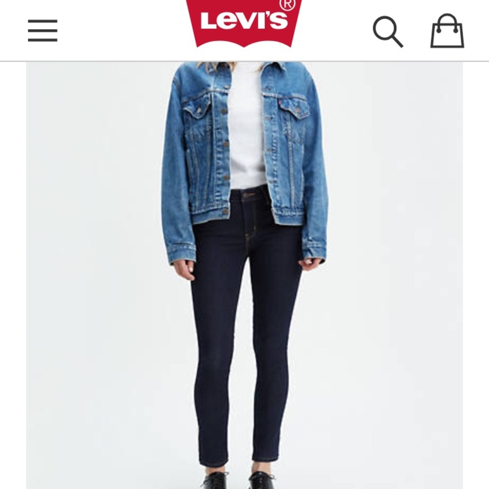 Levi’s 711 dark wash skinny jeans